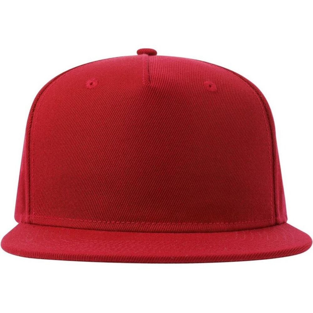 Atlantis Unisex Adult 5 Panel  Baseball Cap / Red